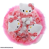 Букет измягких игрушек "Милые котятя розовый-2"